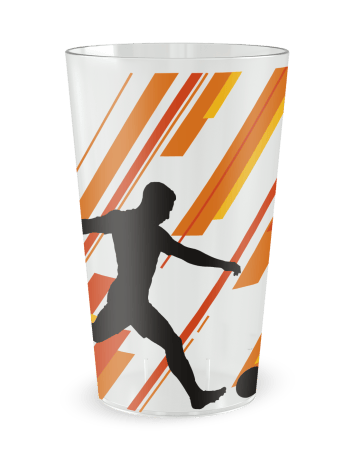 Gobelet transparent de face - Silhouette Sport Football - Ecocup