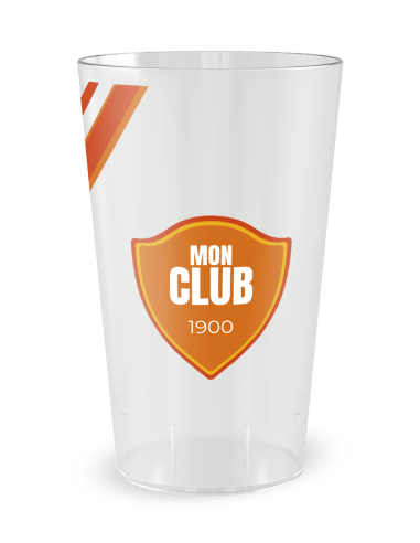 Gobelet transparent de dos - Silhouette Sport Football - Ecocup