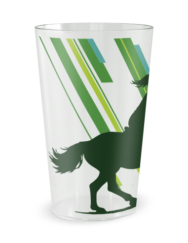 Gobelet transparent de coté - Silhouette Hippique - Ecocup