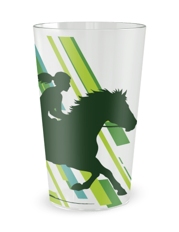 Gobelet transparent de face - Silhouette Hippique - Ecocup