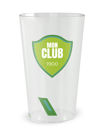 Gobelet transparent de face - Silhouette Hippique - Ecocup 2