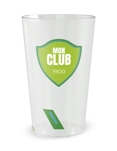 Gobelet transparent de dos - Silhouette Hippique - Ecocup