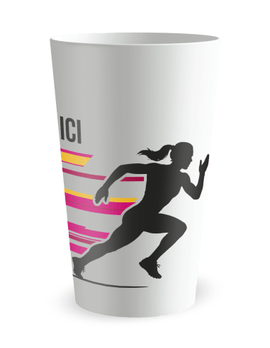 Gobelet blanc de face - Silhouette Sprint - Ecocup