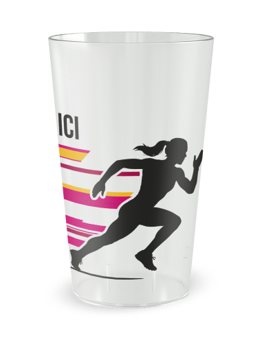 Gobelet transparent de face - Silhouette Sprint - Ecocup