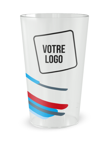 Gobelet transparent de dos - Silhouette Surf - Ecocup
