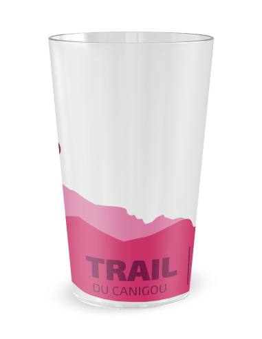 Gobelet transparent de dos - Trail Montagne - Ecocup