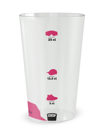 Gobelet transparent de face - Trail Montagne - Ecocup 2