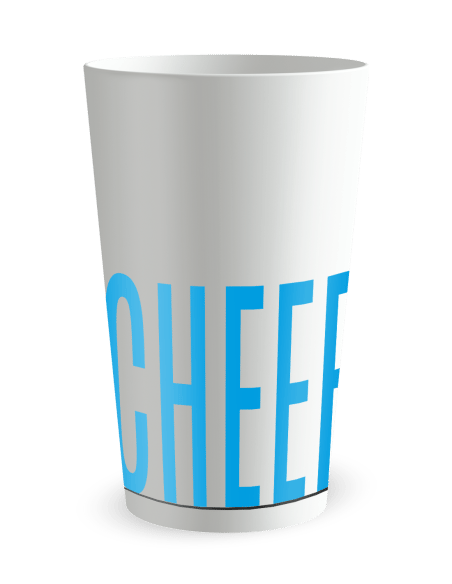 Gobelet blanc de dos - Fêtes Amis Cheers - Ecocup