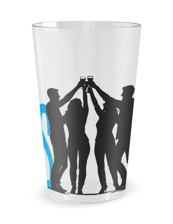 Gobelet transparent de face - Fêtes Amis Cheers - Ecocup