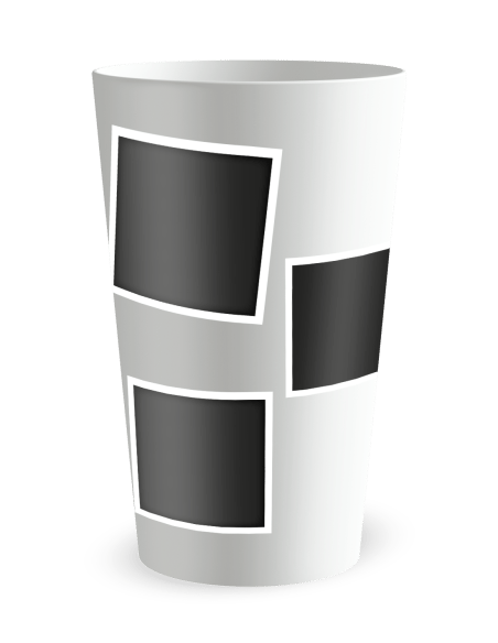 Gobelet blanc de dos - Fête Friends - Ecocup