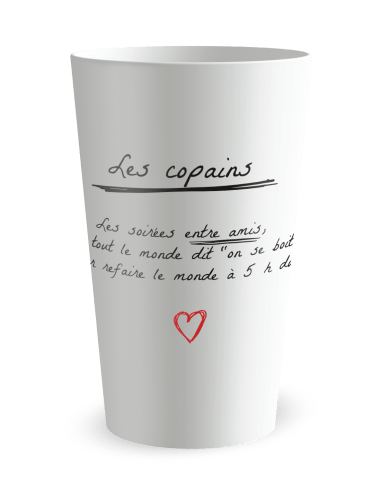 Gobelet blanc de face - Fête Les Copains - Ecocup
