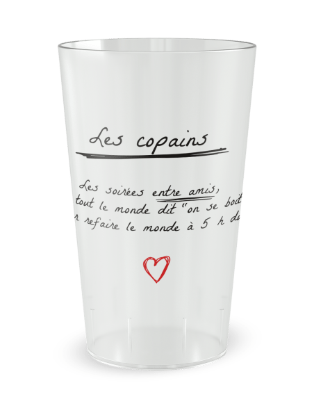 Gobelet transparent de face - Fête Les Copains - Ecocup
