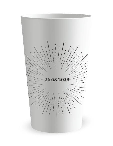 Gobelet blanc - Prénom - mariage initiales - Ecocup