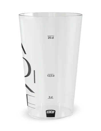 Gobelet transparent de face - mariage grandes lettres - Ecocup 2