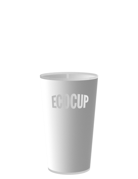 Gobelets Ecocup à louer, ECO 18, vue de face, contenance 15 cl