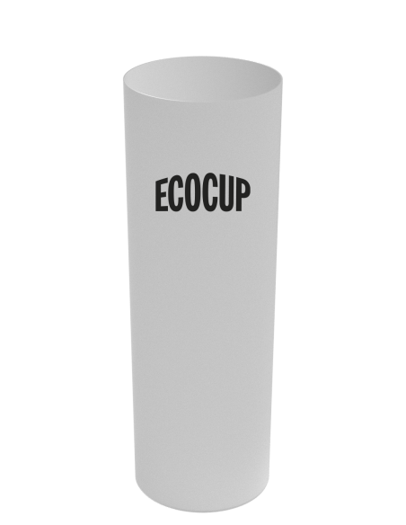 Verre long drink – ECO TUBO 30 – transparent, personnalisé 1 couleur, vue de face, contenance 30 cl