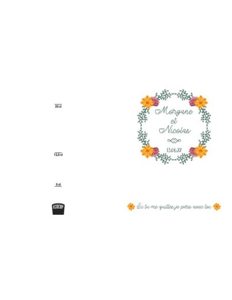 Gobelet personnalisé mariage couronne humour - ECO 30 | Ecocup