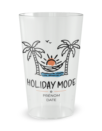 Gobelet transparent de face - Fête Mode Vacances - Ecocup