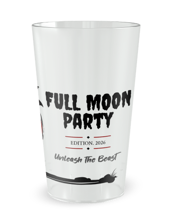 Gobelet transparent de face - Gobelet Loup Garou Halloween - Ecocup 2