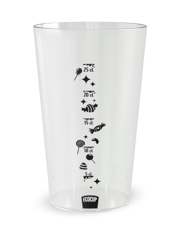 Gobelet transparent de face - Gobelet personnalisé Halloween Fantôme enfant - Ecocup 2