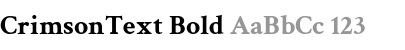 Crimson Text Bold