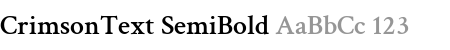Crimson Text SemiBold