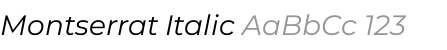 Montserrat Italic